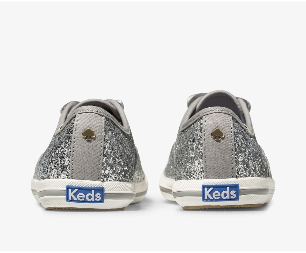 Keds Womens Sneakers Silver - Kate Spade new york Champion Glitter - 537CEGPDX